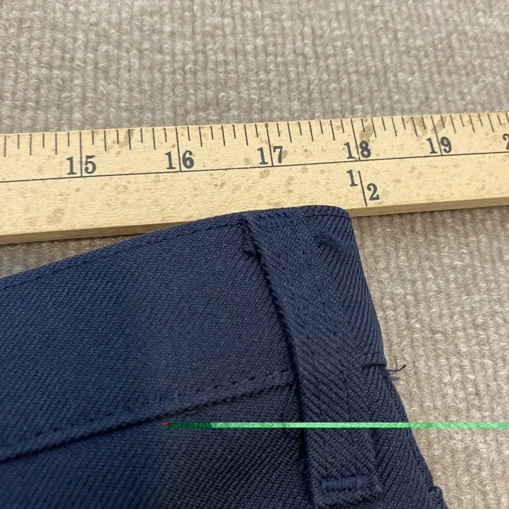 Vintage 70s Levis 517 Saddleman Boot‎ Cut Slacks Mens 35x27 Blue Dress Pants USA